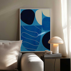 Tablou înramat „Shapes Play3 1blue” de Ana Rut Bre