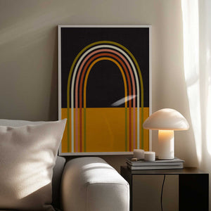 Tablou înramat „Geo Shapes Fall 21 Rainbow Arc” de Ana Rut Bre