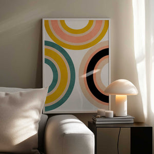 Tablou înramat „Rainbow Suns 11 Kopie” de Ana Rut Bre