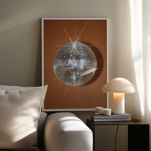 Tablou înramat „Orange Disco Ball” de Samantha Hearn