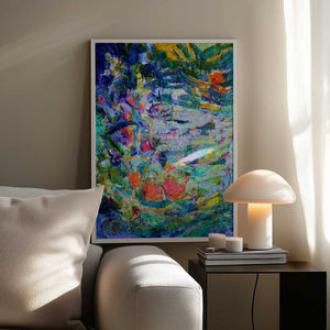 Tablou înramat „Luminous Petal Cascade” de Dorothy Fagan
