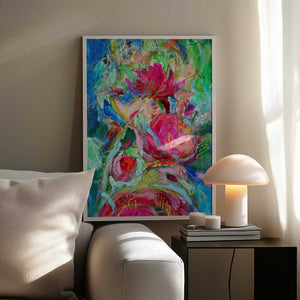Tablou înramat „Vibrant Petal Symphony” de Dorothy Fagan