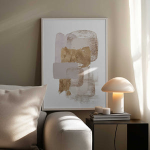 Tablou înramat „Neutral Gold 2” de Sally Ann Moss