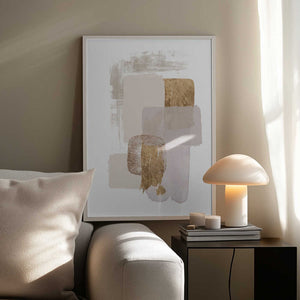 Tablou înramat „Neutral Gold 1” de Sally Ann Moss