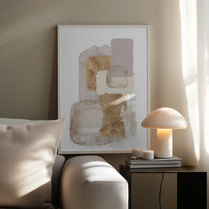 Tablou înramat „Neutral Gold 3” de Sally Ann Moss