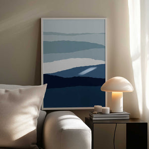 Tablou înramat „Blue Abstract II” de Orara Studio