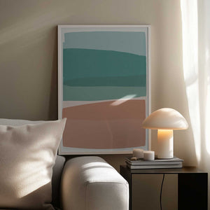 Tablou înramat „Modern Turquoise and Pink” de Orara Studio