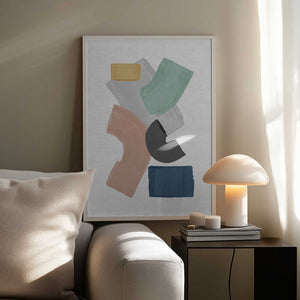 Tablou înramat „Pastel Paint Blocks” de Orara Studio
