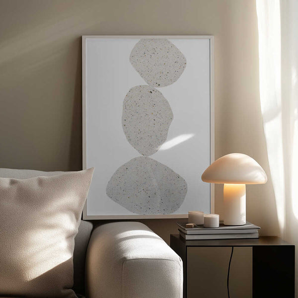 Tablou înramat „Stacked Stone Shapes” de uplusmestudio