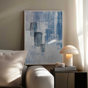 Tablou înramat „Blue Canvas 2” de Sally Ann Moss