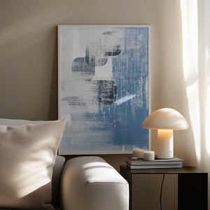 Tablou înramat „Blue Canvas 3” de Sally Ann Moss
