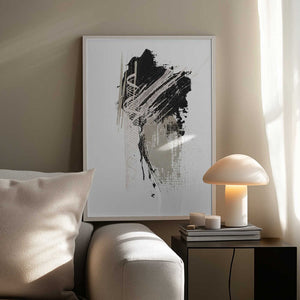 Tablou înramat „Black N Silver 2” de Sally Ann Moss