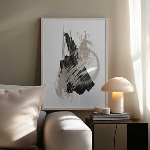 Tablou înramat „Black N Silver 1” de Sally Ann Moss