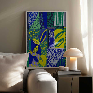 Tablou înramat „Vibrant Patchwork” de Treechild