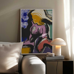 Tablou înramat „Sitting Muse Abstract” de Little Dean