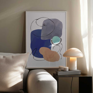 Tablou înramat „Watercolor Organic Shapes 5” de Little Dean