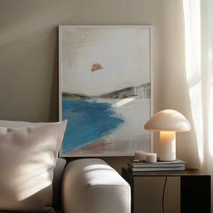 Tablou înramat „Landscape Painting with a Serene Beach” de Little Dean