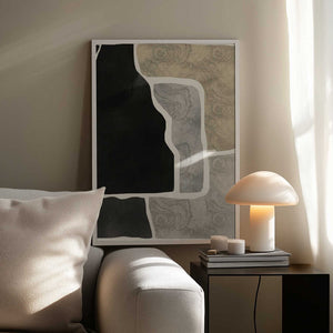 Tablou înramat „Black Abstract Mosaic” de Little Dean