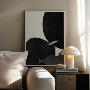 Tablou înramat „Black Abstract With Texture” de Little Dean