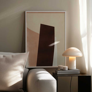 Tablou înramat „Geometric Shapes in Earthy Tones” de Little Dean