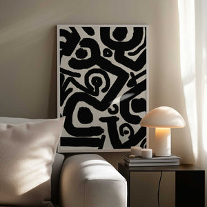 Tablou înramat „Dynamic Pattern of Bold Swirls” de Little Dean