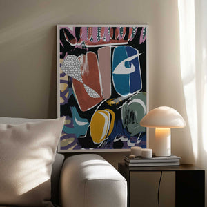 Tablou înramat „Playful Pebble Abstract” de Little Dean
