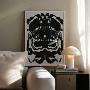 Tablou înramat „Abstract Inkblot Captures Symmetrical” de Little Dean