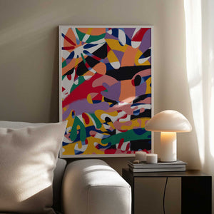 Tablou înramat „Expressionist Colorful Abstract” de Little Dean