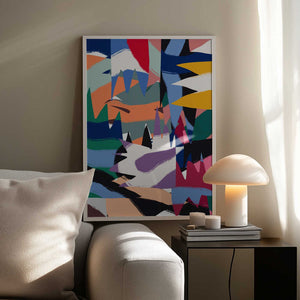 Tablou înramat „Geometrical Cut Out With Ribbons” de Little Dean