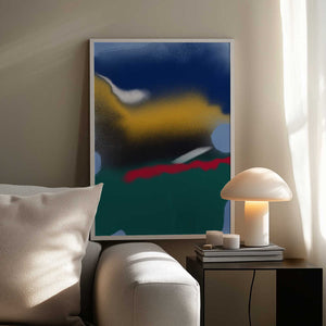 Tablou înramat „Blending Blue With Yellow” de Little Dean