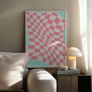 Tablou înramat „Rippled Checkered Wave” de Little Dean