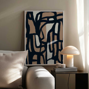 Tablou înramat „Abstract Maze Pathways” de Little Dean