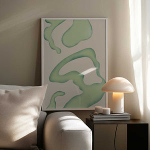 Tablou înramat „Flowing Green Essence” de Little Dean