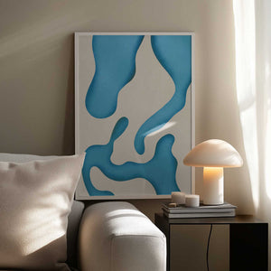 Tablou înramat „Azure Whimsy Flow” de Little Dean