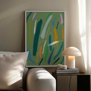Tablou înramat „Bold Color Brushstrokes” de Little Dean