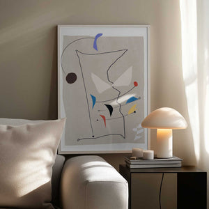 Tablou înramat „Minimalistic Lines and Colorful Shapes” de Little Dean