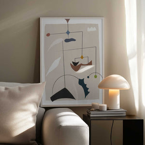 Tablou înramat „Geometric Shapes and Organic Lines” de Little Dean