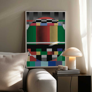 Tablou înramat „Glitch abstract artwork” de Little Dean