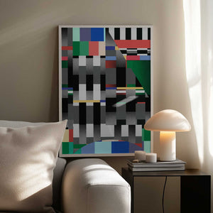 Tablou înramat „Glitch abstract artwork 01” de Little Dean