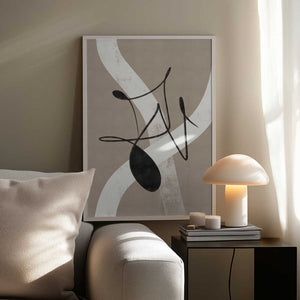 Tablou înramat „Beige abstract No.2” de Anne-Marie Volfova
