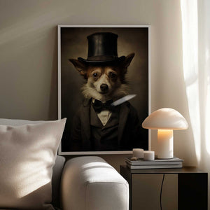 Tablou înramat „Dog in Suit” de Bilge Paksoylu