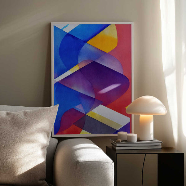 Tablou înramat „Vibrant Overlap” de Mauro