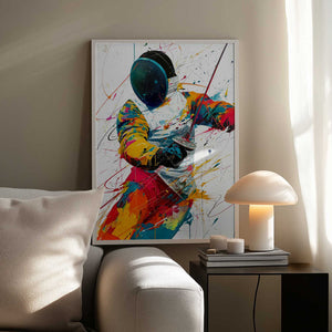 Tablou înramat „Fencing sport art #fencing #sport” de Justyna Jaszke