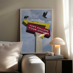 Tablou înramat „Follow Your Dreams” de Dikhotomy