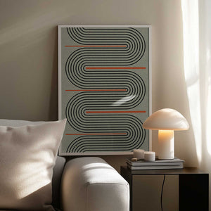 Tablou înramat „Curved Pathways” de THE MIUUS STUDIO