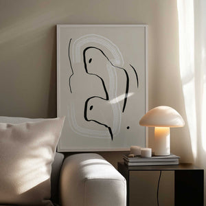 Tablou înramat „Reclining nude line art” de Little Dean