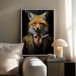 Tablou înramat „Fox hipster” de Justyna Jaszke