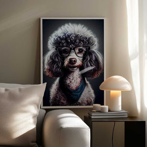 Tablou înramat „Dog hipster 4” de Justyna Jaszke