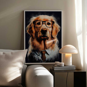 Tablou înramat „Dog hipster 2” de Justyna Jaszke