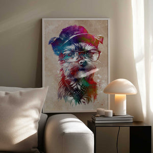 Tablou înramat „Dog graphic 1” de Justyna Jaszke